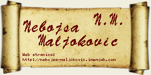 Nebojša Maljoković vizit kartica